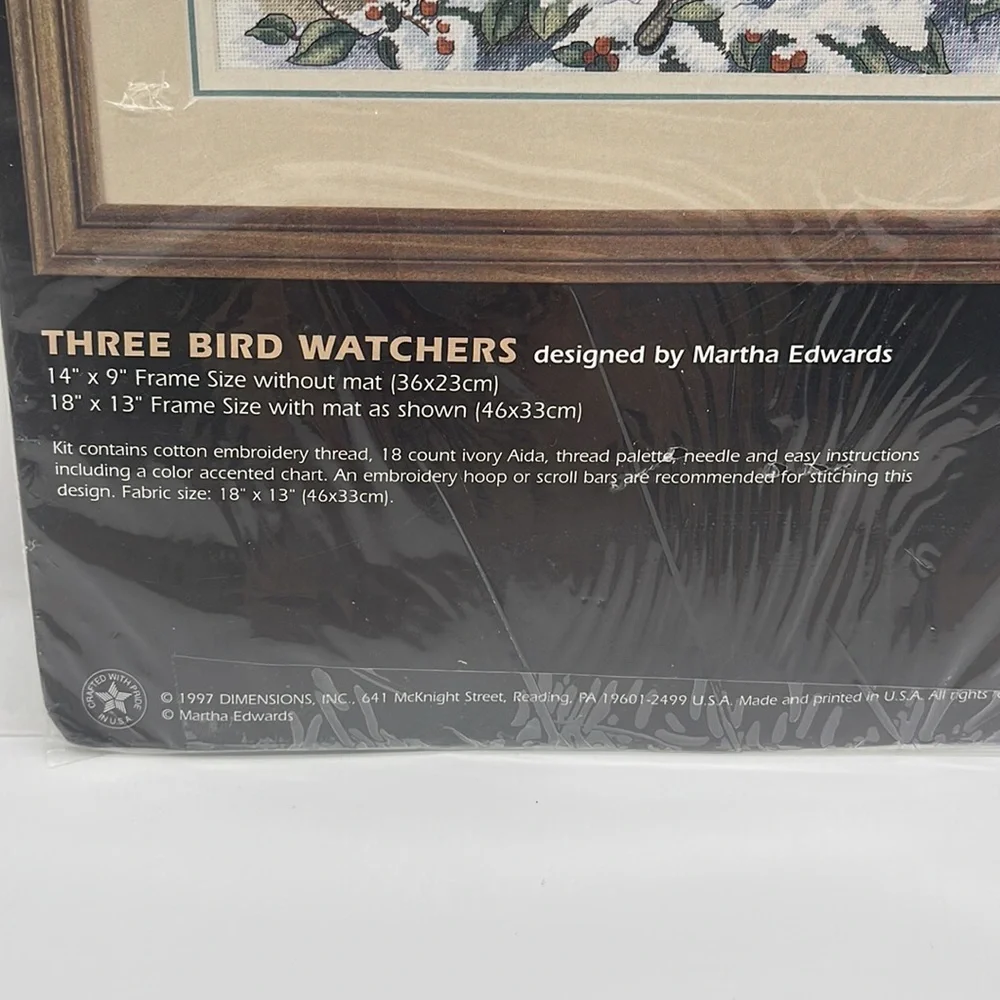 Dimensions Counted Cross Stitch Kit Three Bird Watchers Cats Kittens NEW